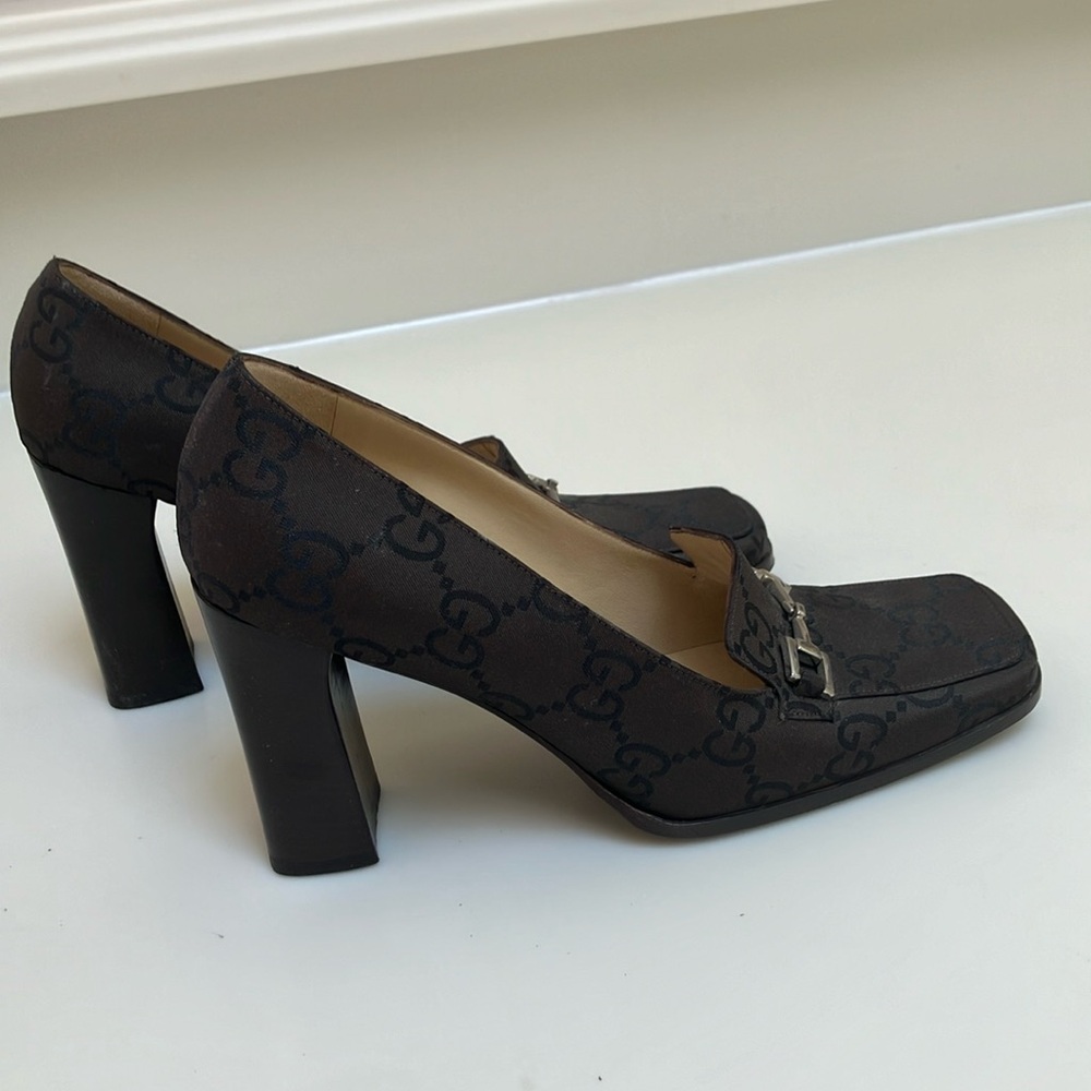 GUCCI  MONOGRAM HEELS